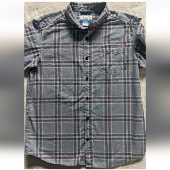 Columbia Men's Shirts Long Sleeve Button Up Plaid Prints Outdoor Size L & LT. - Picture 5 of 12